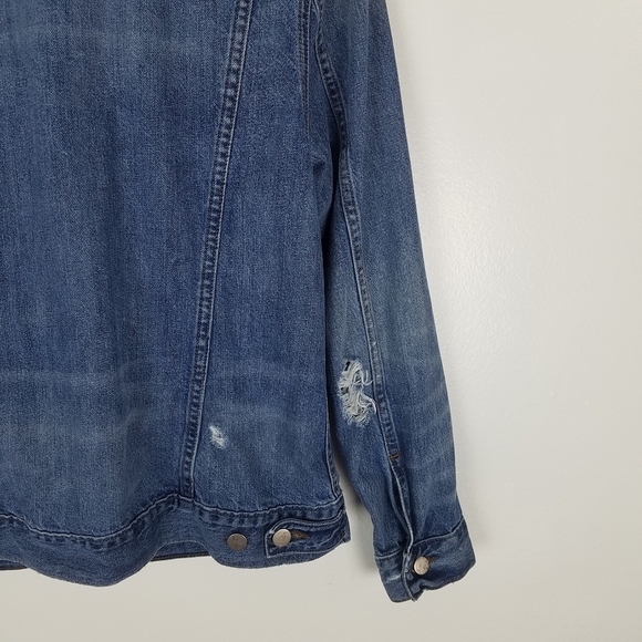 J Brand Jeans Darci Distressed Denim Jacket Sinful S/M - Picture 7 of 13